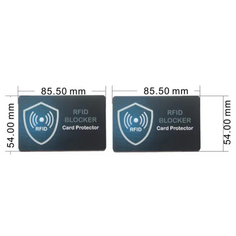 Dark Blue Style RFID & NFC Blocking Card Set (5 Pack) - Contactless NFC ID / Credit Card Protection, Anti-Skimming Shield for Wallet