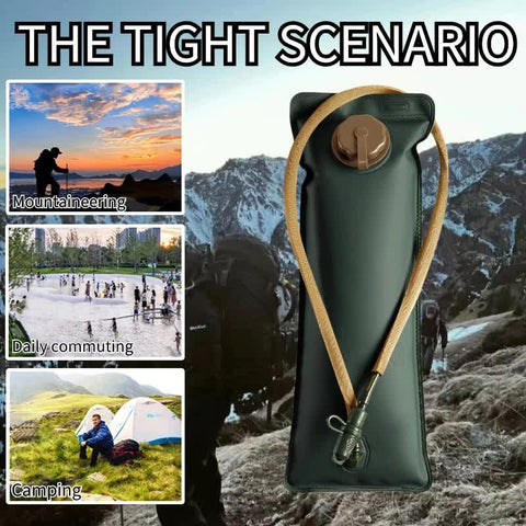 Outdoor Black 3L Hydration Bladder for Running & Cycling - Eco-Friendly PEVA Material Water Reservoir Pack Insert with Bite Valve & 93CM Water Pipe