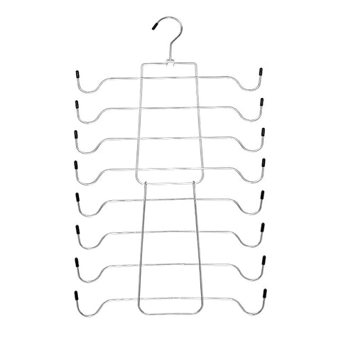 Foldable Vertical Layered Bra and Lingerie Organiser Hanger(8 Tier: 50.5X30.5cm) - Stainless Steel Space Saver for Underwear, Bras, and Tank Tops