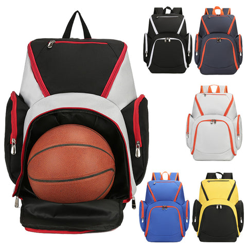 Blue Large Capacity Oxford Cloth Basketball Backpack - Waterproof Gym & Travel Bag for Men & Women with S-Type Straps