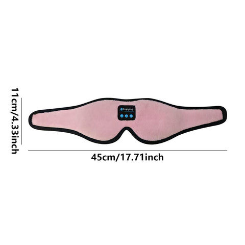 Pink 3D Wireless Bluetooth Sleep Mask with Integrated Stereo Headphones - 100% Blackout Memory Foam Eye Mask, Ultra-Long Battery Life & Washable Design