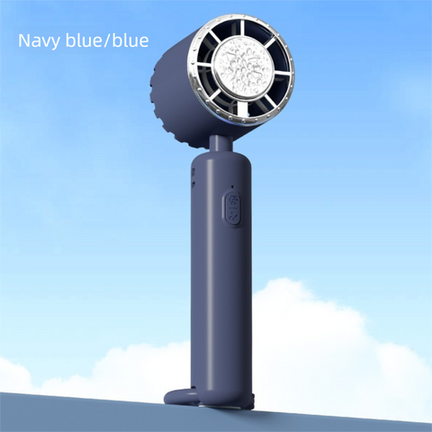 Blue Portable Ice Cooling Handheld Fan USB Rechargeable 2000mAh Silent Battery Fan for Office and Outdoor Use Personal Cooling Solution for Local Professionals