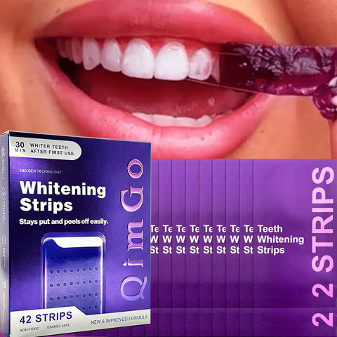 7 Pairs Purple Teeth Whitening Strips – Stain-Removing Film for Brighter Smile, Non-Toxic and Enamel Safe