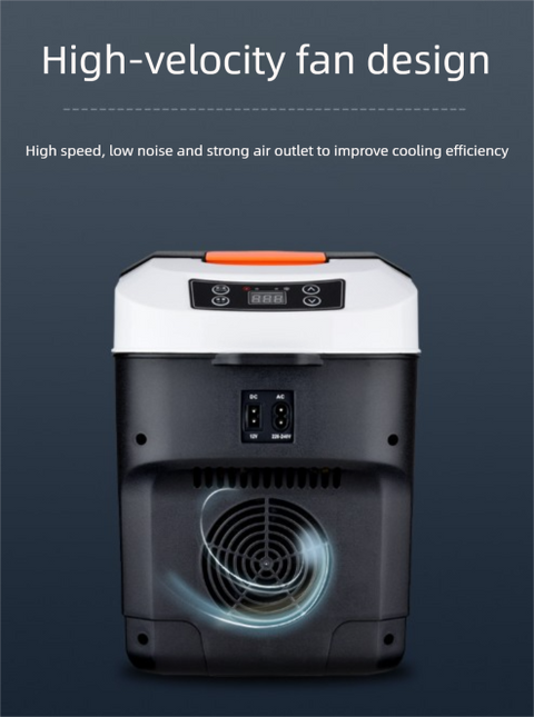 10L Portable Electric Cooler & Warmer Car Fridge with Digital Display 12V/240V Dual Power for Camping Road Trips & Home Office Brown