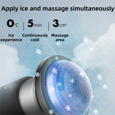 Black Grey Mini Hot Cold Massage Gun with10 Heads - 6 Intensity Dual Thermal Therapy Deep Muscle Reliever for Gym Fitness Recovery
