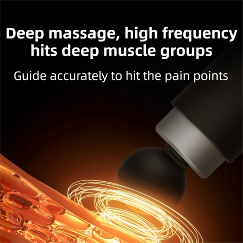 Black Sliver Mini Hot Cold Massage Gun with10 Heads - 6 Intensity Dual Thermal Therapy Deep Muscle Reliever for Gym Fitness Recovery