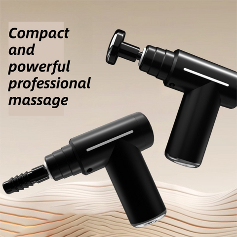 Red Lightweight Mini Hot Cold Massage Gun with 6 Heads - 6 Intensity Dual Thermal Therapy Muscle Reliever for Portable Body Recovery