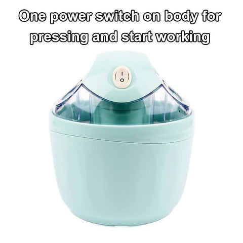 Pink 500ML Compact Electric Ice Cream Maker - Portable Quick Iced Drink Bucket & Soft Serve Machine with Rapid 15-Min Freezing
