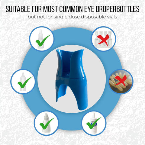 Light Blue Eye Drop Applicator – Safe & Hygienic Eyedrop Dispenser for Precise Application