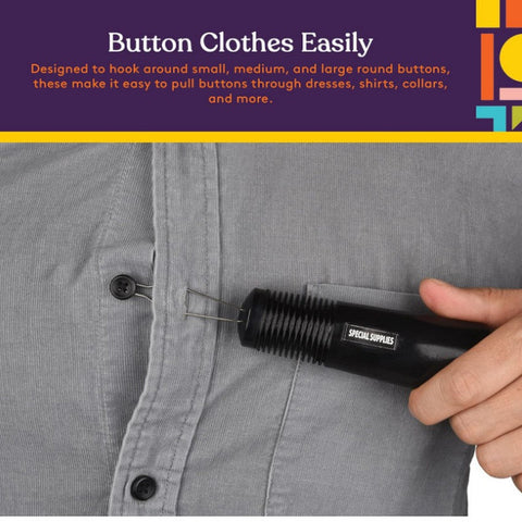 2 Pcs Black Dressing Aid Tool – Button & Zipper Assistant for Elderly and People with Limited Mobility