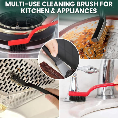 Set B Multi-Use Heavy-Duty Cleaning Brush Set – 12-Piece Hard Bristle Tool Kit for Kitchen, Bathroom & Tight Spaces