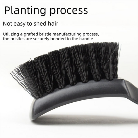 Black Car Tire & Detailing Brush  - 2-Pack Stiff Bristle Scrubber for Wheels, Mats, and Upholstery