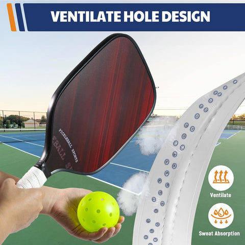 2-Pack Black Anti-Slip PU Overgrip Tape for Pickleball, Tennis & Badminton Rackets - Sweat-Absorbing Handle Wrap with Perforated Design