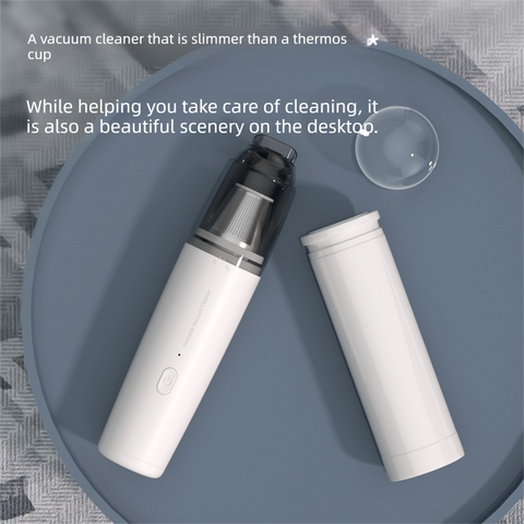 Black Portable Wireless Vacuum Cleaner – High-Suction, Dual-Function (Suck & Blow), Type-C Charging, HEPA Filter