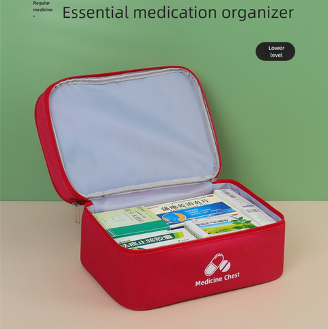 Green 3-Piece First Aid Organizer Set – Small, Medium & Large Medicine Storage Cases (19/23/35cm) for Home & Travel