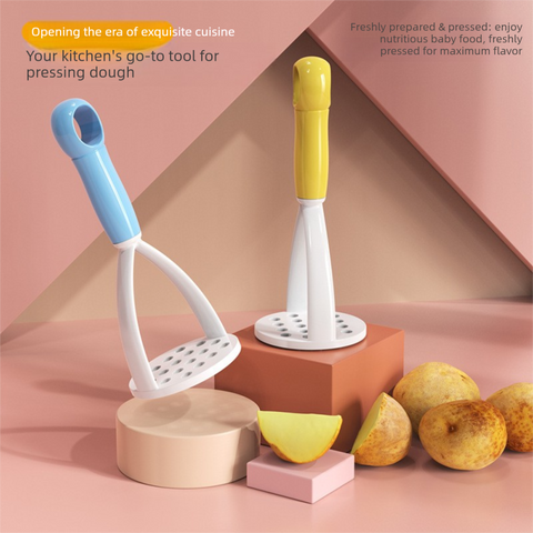 3-Pack Pink Manual Potato Masher - Baby Food Maker & Vegetable Ricer with Reinforced Arch Design, Durable PP Kitchen Tool for Mashing Potatoes, Sweet Potatoes, and Fruits