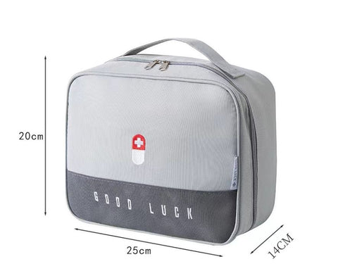 Red Large Capacity Empty First Aid Kit 25 x 14 x 20 CM - Durable Oxford Cloth Emergency Medical Storage Bag for Home Car Camping Travel