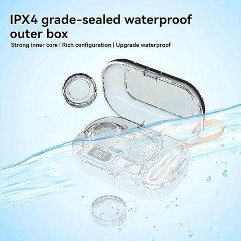 Smart High-Frequency Ultrasonic Contact Lens Cleaner with Digital Display & 4 Level Timer - Portable 3D Suspension Deep Cleaning Machine Integrated Makeup Mirror & Tool Kit