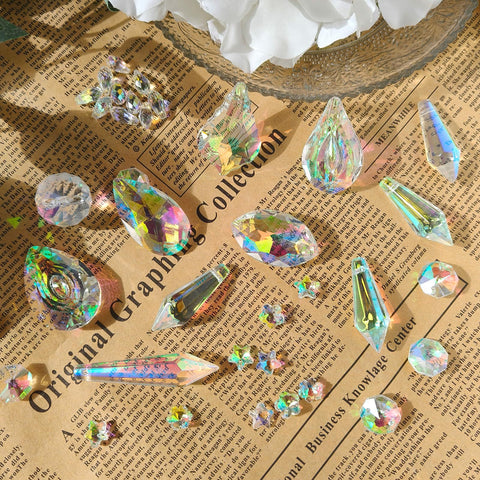 460PCS Suncatcher DIY Making Kit with Storage Box - Premium Crystal Prism Ornaments Craft Set for Home Decor