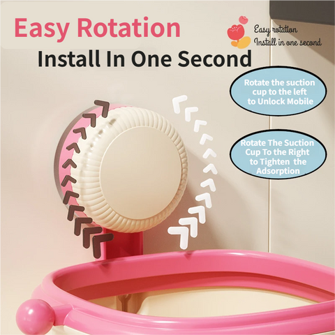 2-Pack Cream Red & Cream Powder Cute Suction Cup Wall-Mounted Trash Bin with Bag Press Ring and Wide Opening - Multifunctional Organizer & Waste Basket for Office Living Room And Bedroom