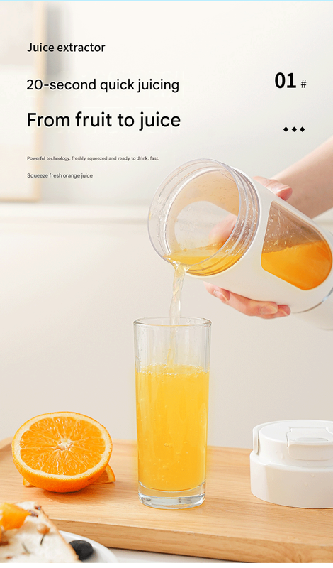 Yellow 7.4V Portable Blender 700ml Wireless Juicer Cup - 12 Blade USB Rechargeable Smoothie Maker with LED Display - Personal Fruit Mixer with Safety Lock - BPA Free Travel Blender for Home Office Outdoor