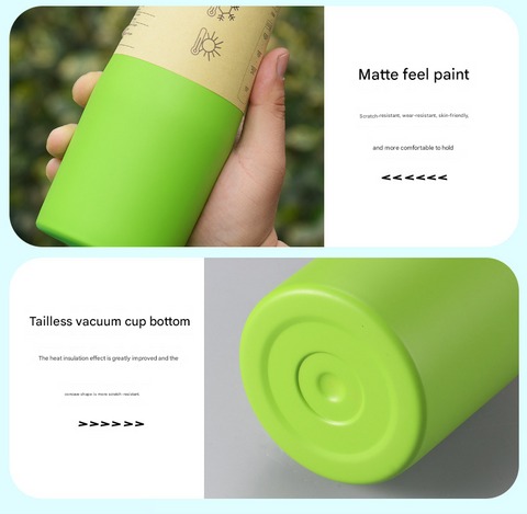 White Premium 304 Stainless Steel Vacuum Insulated Water Bottle - 532ml Large Capacity Sports Flask with 12-24 Hour Thermal Retention, Leak-Proof Portable Travel Mug for Gym, Office, Car and Outdoor Activities