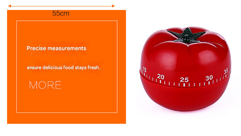 Small Size Tomato-shaped alarm Kitchen Timer - 60 Minute Mechanical Countdown Timer with Loud Alarm, Cute Vegetable Design, No Battery Required - Perfect for Cooking, Baking & Time Management