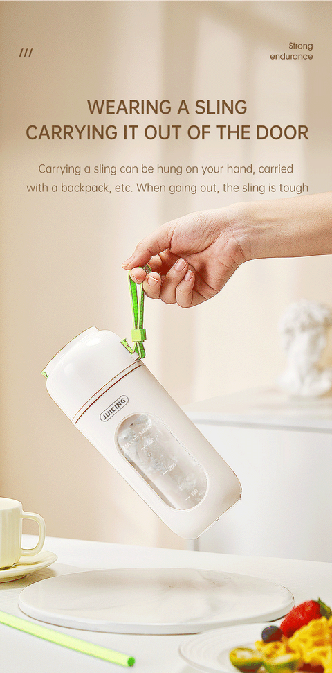 Green Portable Wireless Juicer Blender Cup - 350ml USB Rechargeable Personal Smoothie Maker with 12-Blade System, 40S Fast Extraction, BPA-Free Travel Juicing Cup for Home Office Gym Outdoor