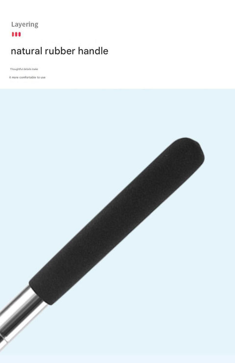 Black Telescopic Car Mirror Wiper - ABS & Stainless Steel - 98cm Extendable, Defog & Rain Removal, Compact Car Cleaning Tool, Universal Fit, Travel Friendly