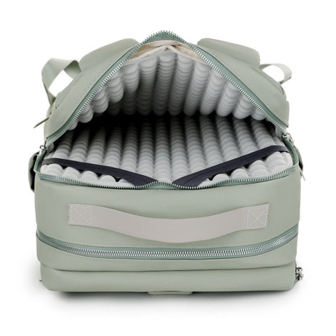 Black Large Capacity Airbag Backpack Multi-Compartment Laptop Backpack Travel Business Bag