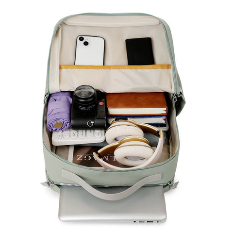 Dark grey Large Capacity Airbag Backpack Multi-Compartment Laptop Backpack Travel Business Bag
