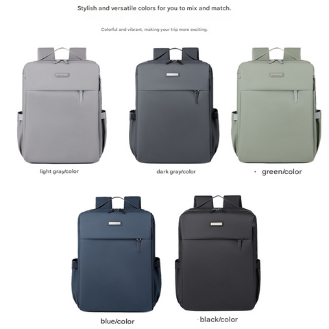 Dark grey Large Capacity Airbag Backpack Multi-Compartment Laptop Backpack Travel Business Bag