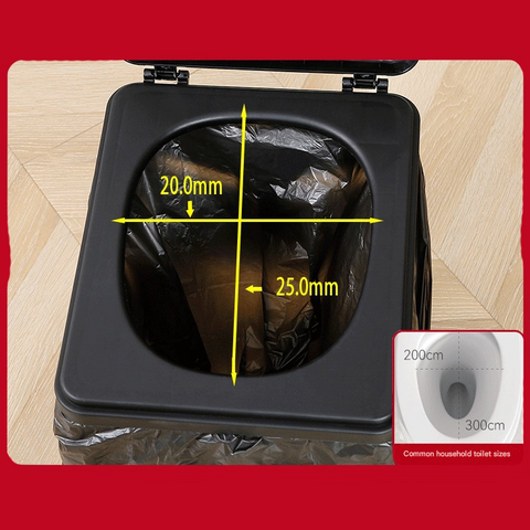Green Portable Folding Toilet Stool Outdoor Camping Car Emergency Portable Potty Chair