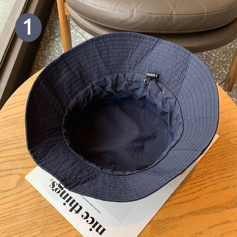 Grey Packable Bucket Hat Unisex Wide Brim Foldable Sun Protection Hiking Travel Cap