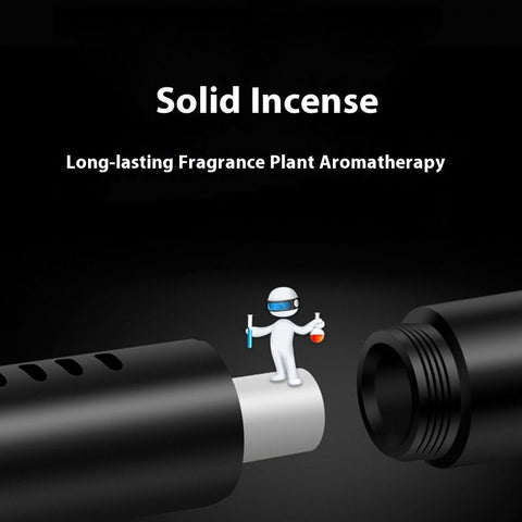 Black Mini Car Air Vent Perfume Freshener with 6 Scent Refills Aluminum Alloy Aromatherapy