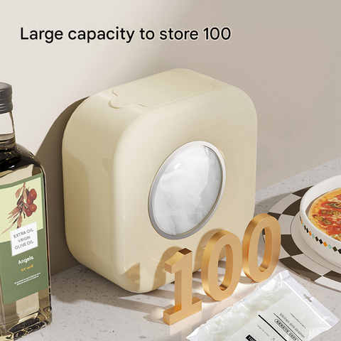 Light green Wall Mounted Plastic Wrap Dispenser Storage Box with 200 Preservation Films
