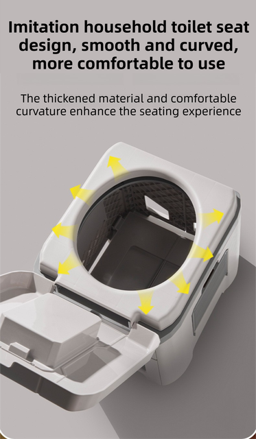 Portable Travel Toilet with Integrated Dual Storage Wings & Odor-Proof Lid – Ergonomic Reusable Foldable Commode with 12.7cm Folding Height for Car Travel & Outdoor Use (Black)