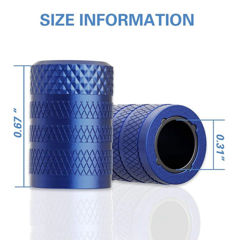 5 Colors Set of 4-Pack Aluminum Car Tyre Valve Stem Caps - Heavy Duty Dustproof Air Valve Covers with Internal Anti-Seize Plastic Lining for Cars SUVs Trucks