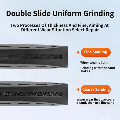 4PCS Silver Portable Car Windshield Wiper Blade Repair Tool - Triple the Wiper Lifespan – Dual Grit Sanding Restorer and Trimmer for Wiper Rubber Strips