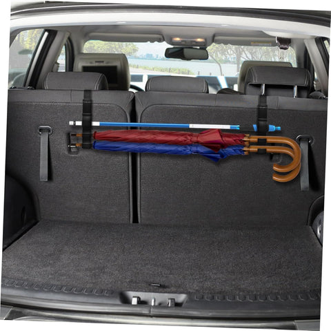 2PCS Multifunctional Car Seat Back Triple Hooks Organizer for Purses Umbrellas Bags – Heavy Duty 15kg Easy Install Headrest Hangers for Car Interior Storage, Adjustable 23cm