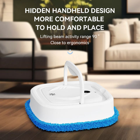 Black P6 Smart Robotic Mop and Floor Cleaner for Full Home Cleansing – High Power, Wet & Dry Dual Use, Obstacle Sensing, Spray Humidifier, 2.5H USB Rechargeable Long Battery Life and 8cm Low-Profile Body, Large 25X 25CM Advanced Mopping Pad (EOFY Promotio