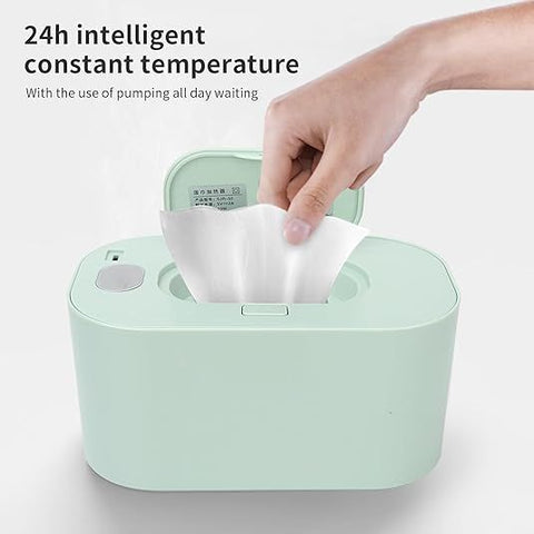 Pink Portable USB Baby Wipe Warmer with LED Display and Top-Heating Moisture Protection – Intelligent Constant Temp Dispenser Case for Travel and Home
