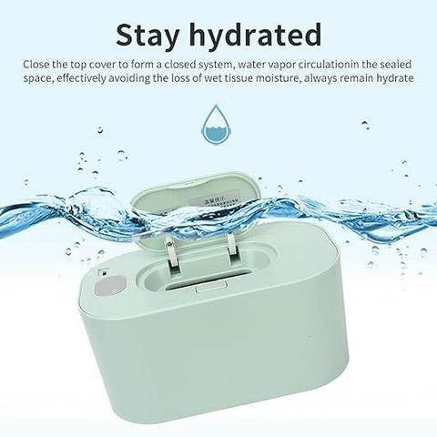 Pink Portable USB Baby Wipe Warmer with LED Display and Top-Heating Moisture Protection – Intelligent Constant Temp Dispenser Case for Travel and Home