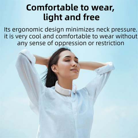 Blue Reusable Neck Cooling Ring – 360° Omnidirectional Wearable Ice Collar for Summer Heat Relief, Battery-Free Ergonomic Cooling Tube for Outdoor Sports Fitness