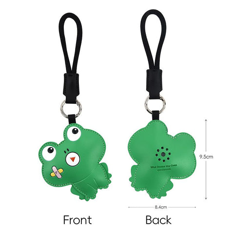 3-Pack Pet Squeeze Meow Sounding Keychain Pendants Set(Blue Cat & Green Frog & Shiba Inu) – Eco-Friendly Leather Cat and Dog Bag Charm for Stress Relief, Backpack Decor and Gift Giving