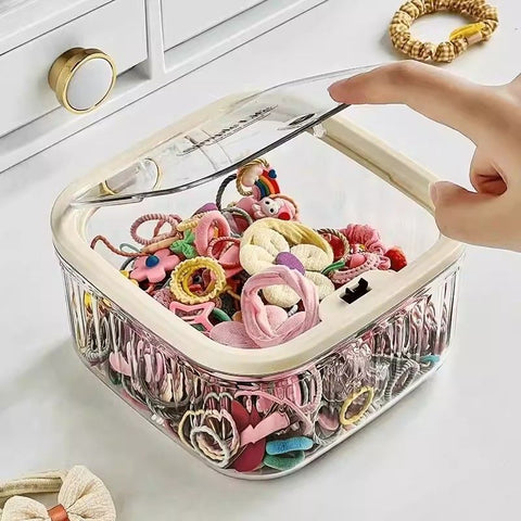 895-Piece Cute Hair Accessories Gift Set with Elastic Rubber Bands & Hair Clips Organizer Box - Perfect Gift for Girls
