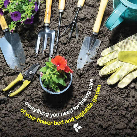 Premium 9-Piece Carbon Steel Garden Tool Set with Organizer Tote Bag – Heavy Duty Gardening Hand Kit with Ergonomic Wooden Handles, Spray Bottle, and Protective Gloves, Perfect Horticulture Gift for Women