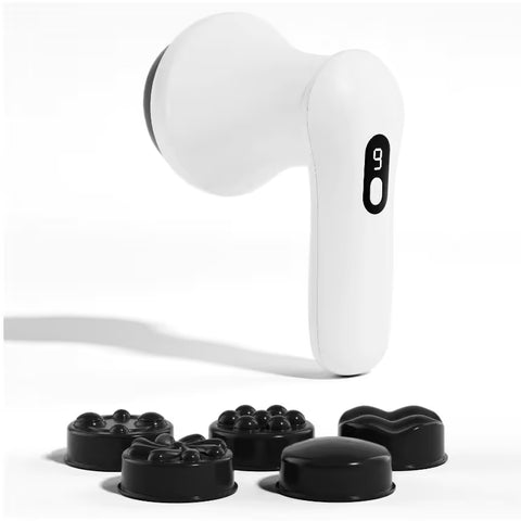Purple Wireless Multi Function Fat Burning & Body Shaping Massager with 9 Speed Levels, 5 Massage Heads, Smart Digital Display and Type-C Charging - Portable Slimming Vibration Machine for Muscle Relaxation Sculpting