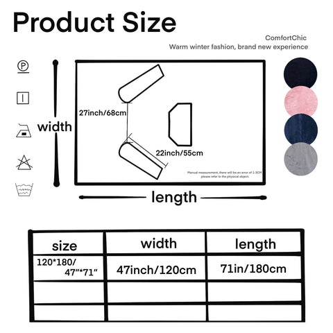 Black 180 x 120CM Extra Large Wearable Wrap Blanket with Sleeves and Large Pocket, Cozy Thickened Flannel Oversized TV Blanket Robe and Sofa Throw for Home Lounging