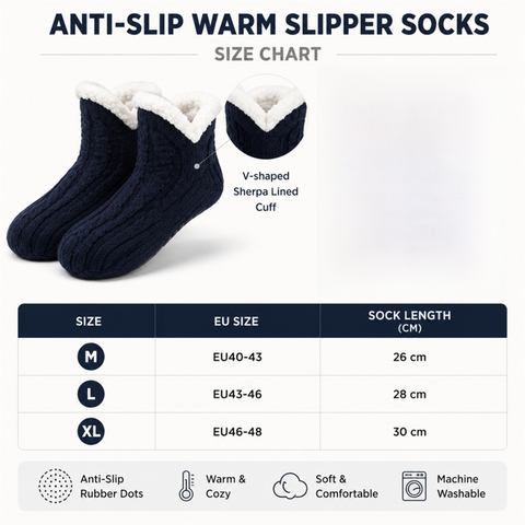 Winter Cozy Warm Loungewear Gift Set – 170 × 200CM Dark Grey Flannel Fleece Wearable Blanket with Adjustable Sleeves Large Front Pocket and Back Velcro Closure, Free XL Size Sherpa Fleece Cable Knit Anti-Slip Slipper Socks for Home Relaxation